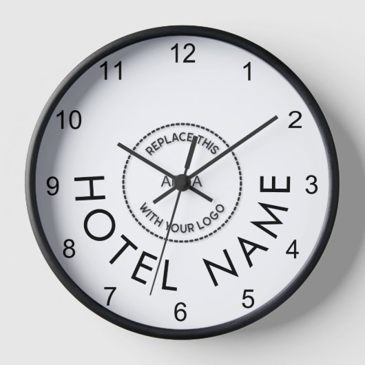 Einfaches Logo des Hotels Uhr (Vorderseite)