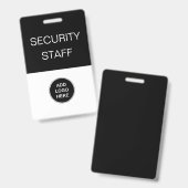 Einfaches Logo-Design des Sicherheitspersonals Ausweis (Vorder- & Rückseite)