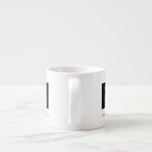 Einfaches Logo für benutzerdefinierbare Unternehme Espressotasse (Rückseite)