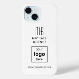 Einfaches Logo für das White Custom Business Case-Mate iPhone Hülle