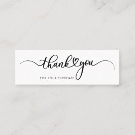 Einfaches Logo für den Kunden - Vielen Dank Mini Visitenkarte