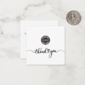 Einfaches Logo für den Kunden - Vielen Dank Mitteilungskarte (Vorderseite/Rückseite Beispiel)