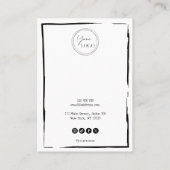 einfaches Logo für die Ohrmuschelanzeige Visitenkarte (Rückseite)