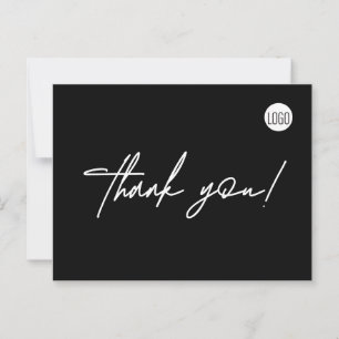 Einfaches Logo für die Schwarze Chiropraktik Postkarte