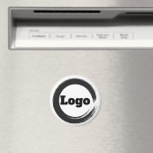 Einfaches Logo für die Werbeaktion Schwarz-weißer  Magnet (In Situ (Geschirrspüler))