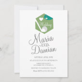 Einfaches Logo für Golfhochzeiten Einladung (Vorderseite)