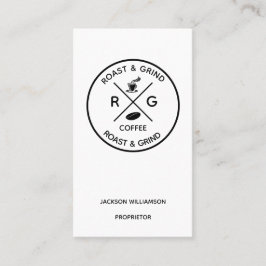 Einfaches Logo für Kaffeebohnen und -becher |Artis Visitenkarte