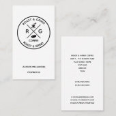 Einfaches Logo für Kaffeebohnen und -becher |Artis Visitenkarte (Vorne/Hinten)