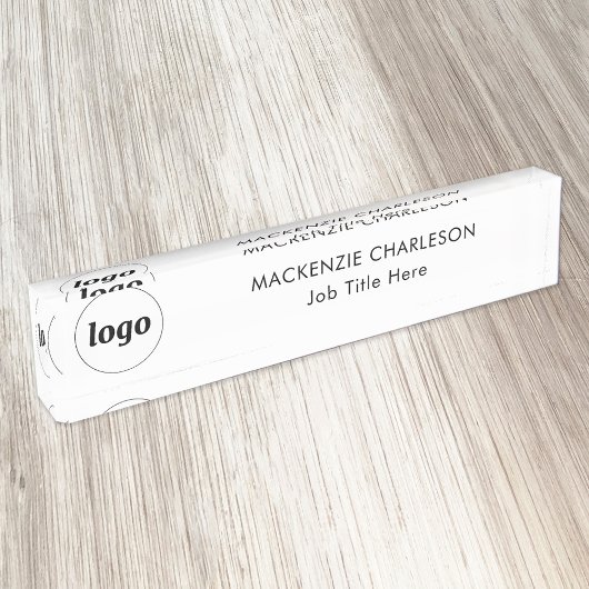 Einfaches Logo für kundenspezifische Textverarbeit Namensplakette