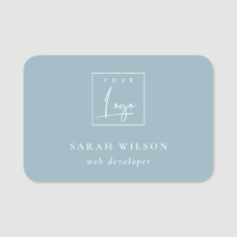 Einfaches Logo für kundenspezifische Werbeaktionen Namensschild