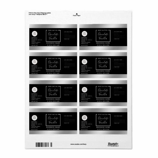 Einfaches Logo für Lux-Typografie in schwarzem Sil (Vorne)