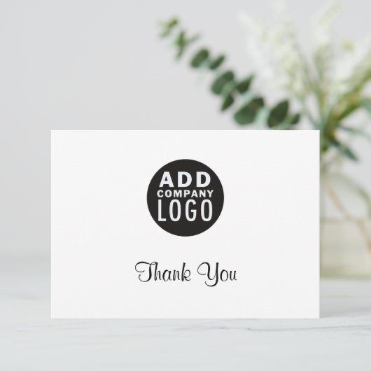 Einfaches Logo für Minimalistische Werbeaktionen Dankeskarte (Stehend Vorderseite)