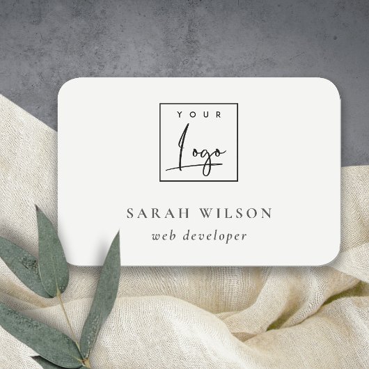 Einfaches Logo für Minimalistische Werbeaktionen Namensschild