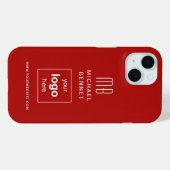 Einfaches Logo für Red Custom Business Case-Mate iPhone Hülle (Rückseite (Horizontal))