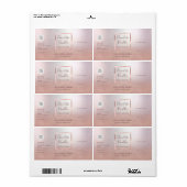 Einfaches Logo für Typografie-Rose-Goldkosmetik (Vorne)