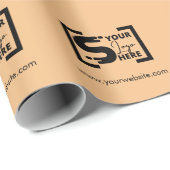 Einfaches Logo für Werbeaktionen Geschenkpapier (Rolleneckpunkt)