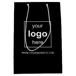 Einfaches Logo für Werbeaktionen Mittlere Geschenktüte