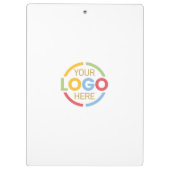 Einfaches Logo für White and Gold Company Klemmbrett (Rückseite)