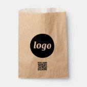 Einfaches Logo Geschäft Promotional QR Code Kraft Geschenktütchen (Vorderseite)