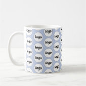 Einfaches Logo-Geschäfts-Branding-Muster Hellblau Kaffeetasse (Links)
