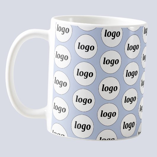 Einfaches Logo-Geschäfts-Branding-Muster Hellblau Kaffeetasse