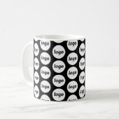 Einfaches Logo-Geschäfts-Branding-Muster Kaffeetasse (Vorderseite Links)