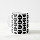 Einfaches Logo-Geschäfts-Branding-Muster Kaffeetasse (Vorderseite Links)