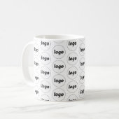 Einfaches Logo-Geschäfts-Branding-Muster Kaffeetasse (Vorderseite Links)
