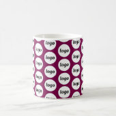 Einfaches Logo-Geschäfts-Branding-Muster Kirschrot Kaffeetasse (Mittel)