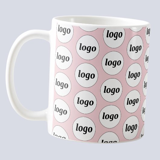 Einfaches Logo-Geschäfts-Branding-Muster Rosa Kaffeetasse