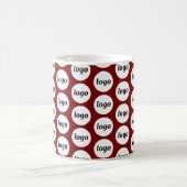 Einfaches Logo-Geschäfts-Branding-Muster Rot Kaffeetasse (Mittel)