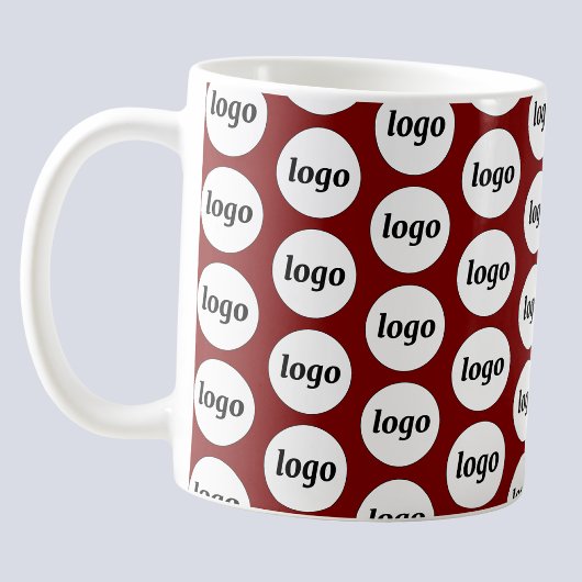 Einfaches Logo-Geschäfts-Branding-Muster Rot Kaffeetasse