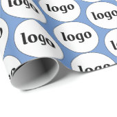 Einfaches Logo-Geschäftsmodell Blau Geschenkpapier (Rolleneckpunkt)