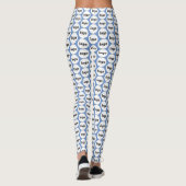 Einfaches Logo-Geschäftsmodell Blau Leggings (Rückseite)