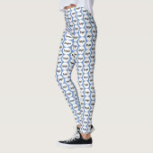 Einfaches Logo-Geschäftsmodell Blau Leggings (Links)