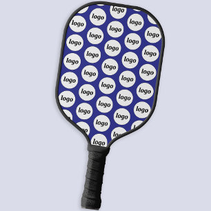 Einfaches Logo-Geschäftsmodell Blau Pickleball Schläger