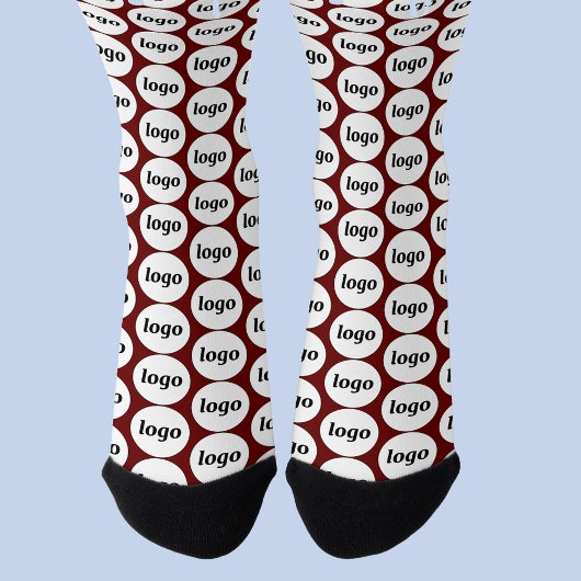 Einfaches Logo-Geschäftsmodell Burgundy Socken