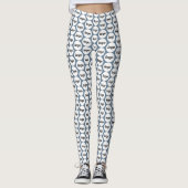 Einfaches Logo-Geschäftsmodell Dusty Blue Leggings (Vorderseite)