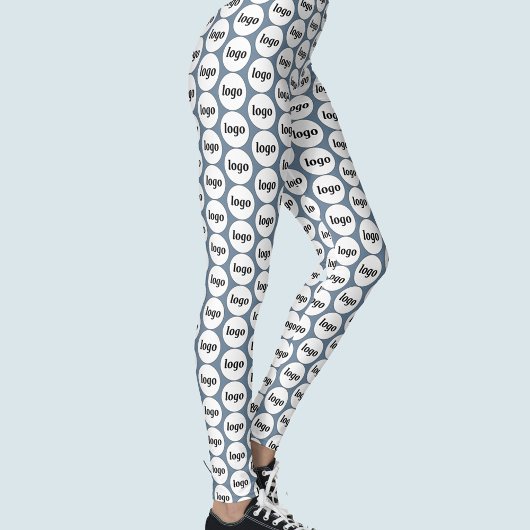Einfaches Logo-Geschäftsmodell Dusty Blue Leggings