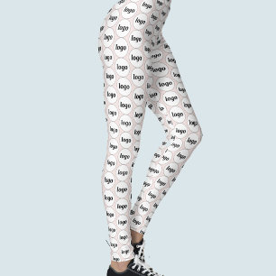 Einfaches Logo-Geschäftsmodell Rosa Rosa Leggings