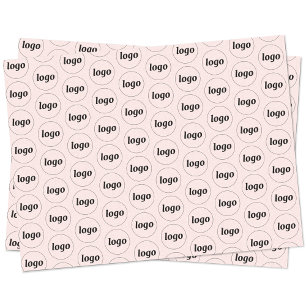 Einfaches Logo-Geschäftsmodell Rosa Rosa Seidenpapier