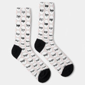 Einfaches Logo-Geschäftsmodell Rosa Rosa Socken (Rechts)