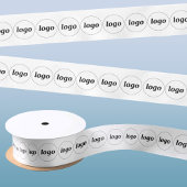 Einfaches Logo-Geschäftsmodell Satinband