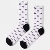 Einfaches Logo-Geschäftsmuster-Promotion Socken (Linkes Detail)
