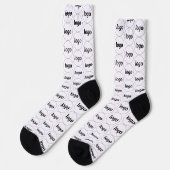 Einfaches Logo-Geschäftsmuster-Promotion Socken (Linkes Detail)