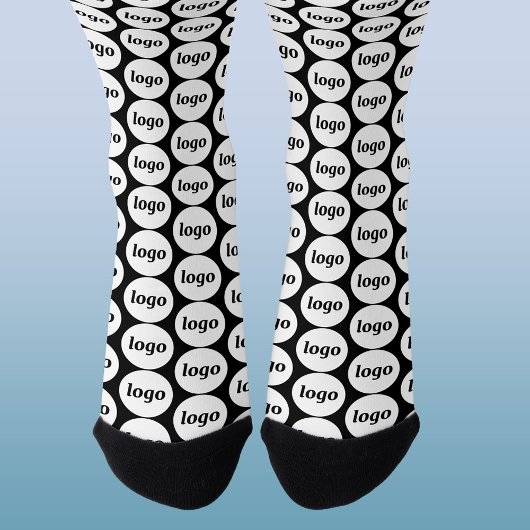 Einfaches Logo-Geschäftsmuster Schwarz Werbeartike Socken