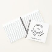 Einfaches Logo Hotel Name QR Code Jede Farbe Notizblock (Innenseite)
