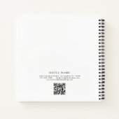 Einfaches Logo Hotel Name QR Code Jede Farbe Notizblock (Rückseite)