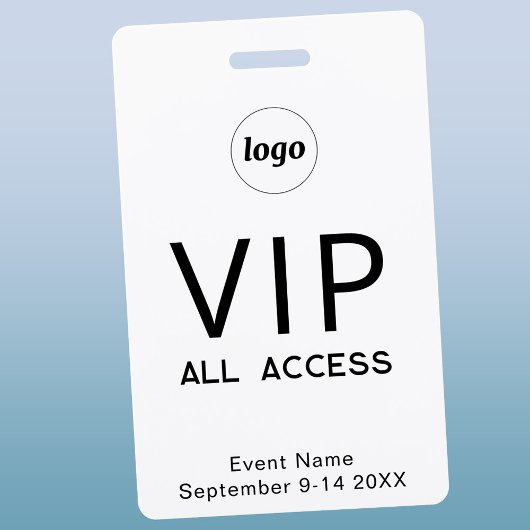 Einfaches Logo Minimalist VIP All Access Pass Even Ausweis