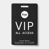 Einfaches Logo Minimalist VIP-Event Ausweis (Vorderseite)